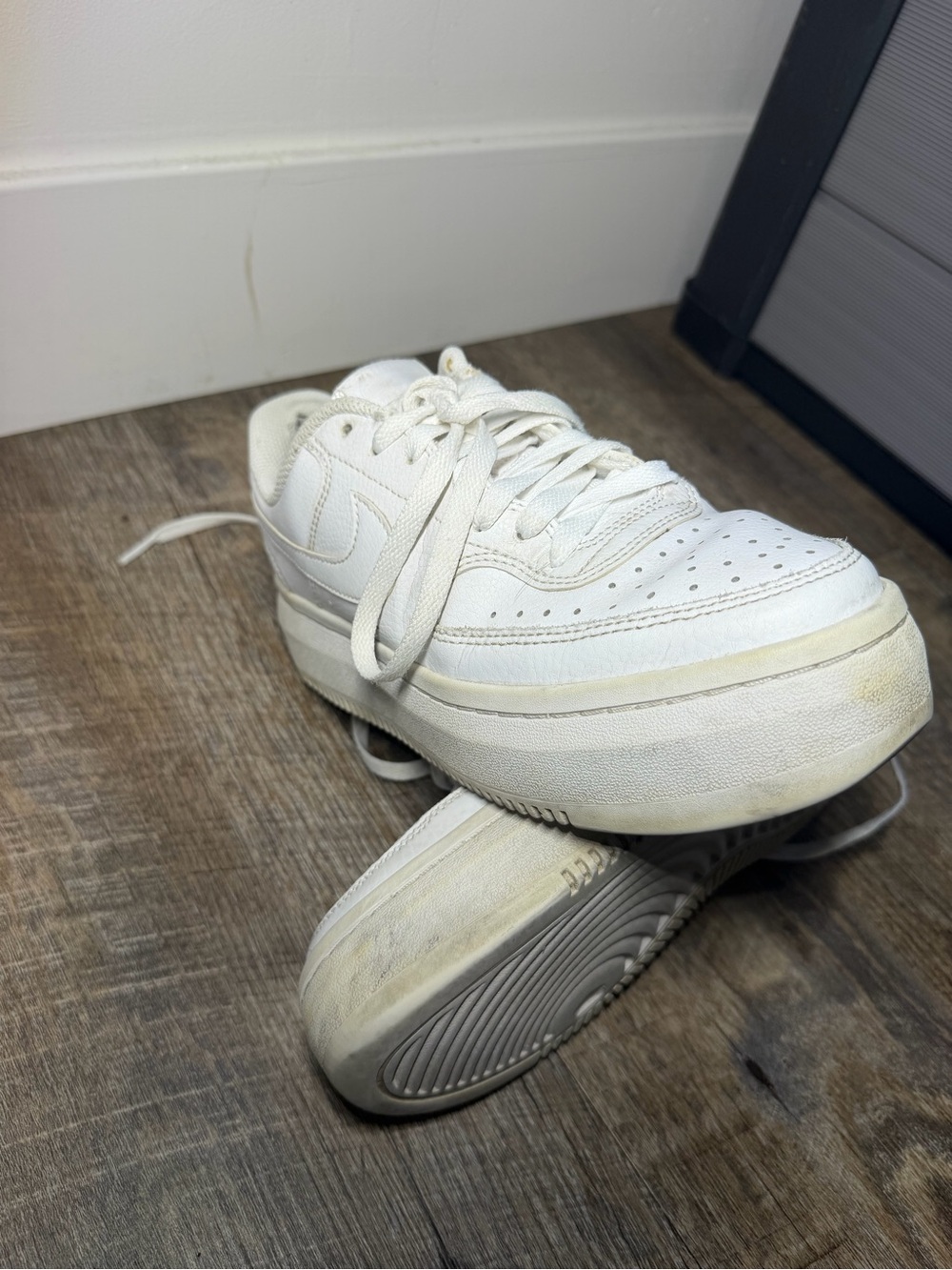 Nike White Platform Low-Top Sneakers